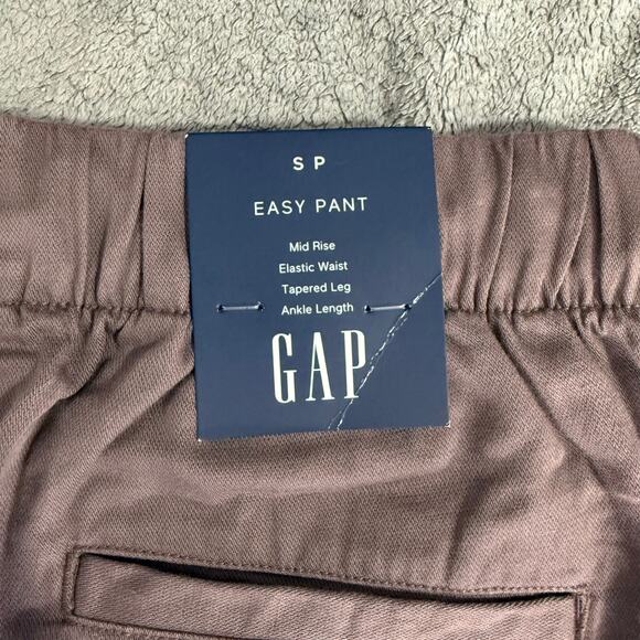 Gap Womens Mid Rise Linen-Blend Easy Pants, S Petite, Brown 744918 - Picture 3 of 6